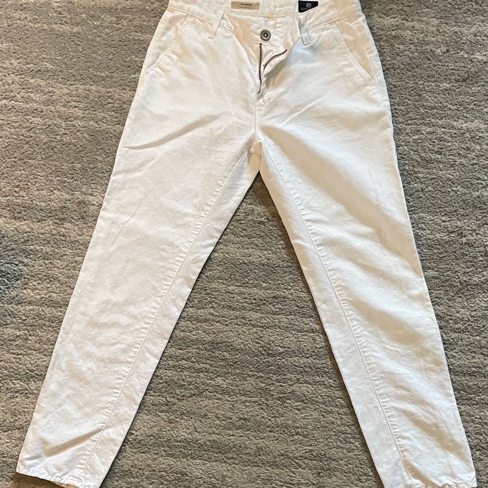 AG The Tristan white linen blend trousers 24R